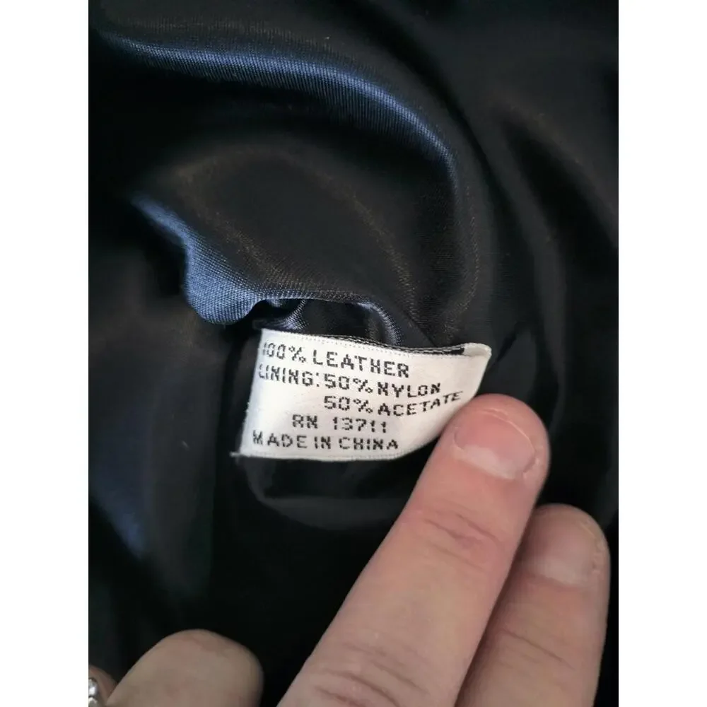 Valerie Stevens Black Lamb Leather Jacket Button-Up Lined Woman's Sz‎ S Soft!